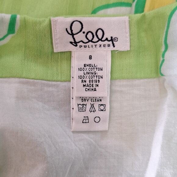 Lilly Pulitzer Fresh Air Green Floral Camille Wrap Skirt - Picture 7 of 8